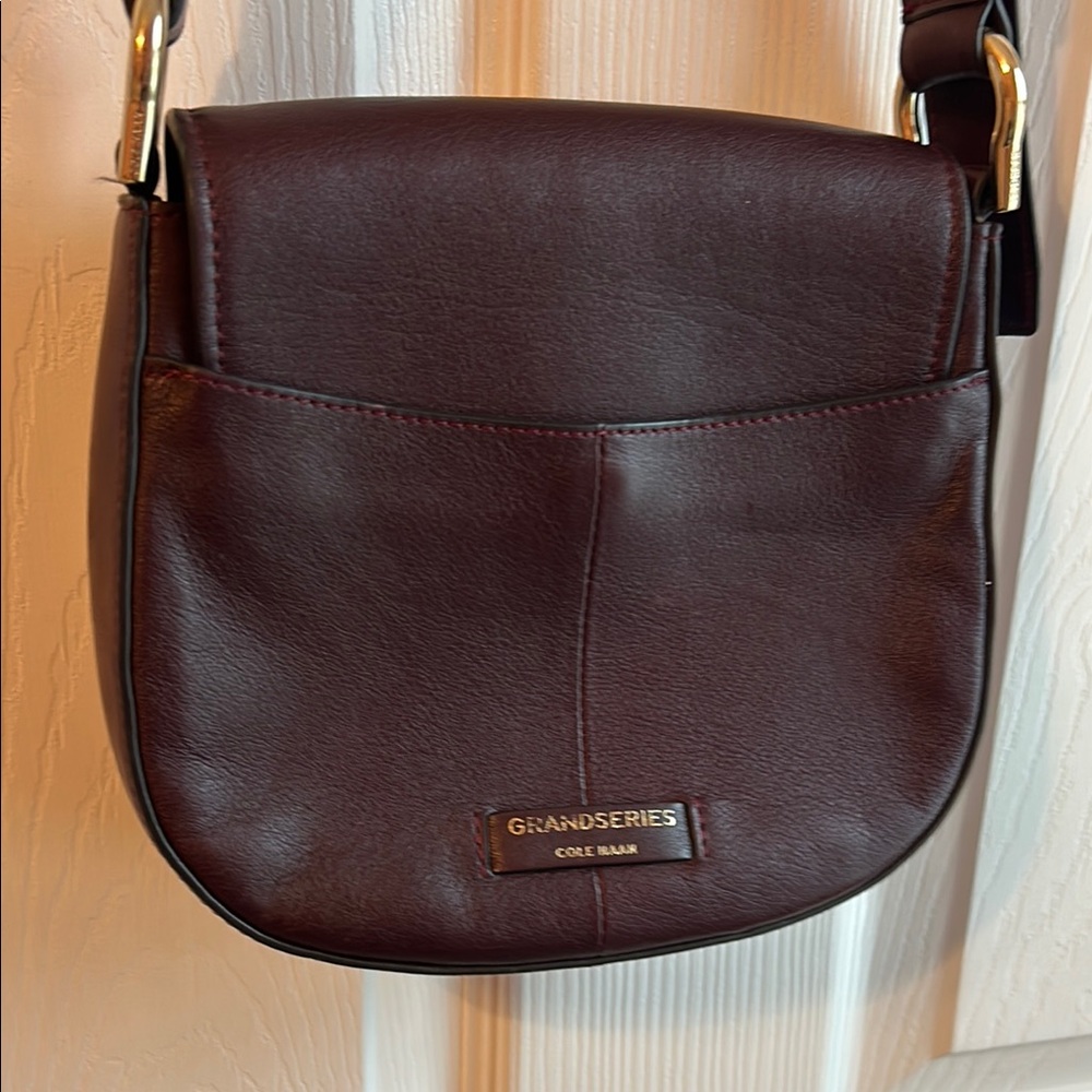 Cole Haan Maroon Leather Crossbody Bag - Picture 3 of 4